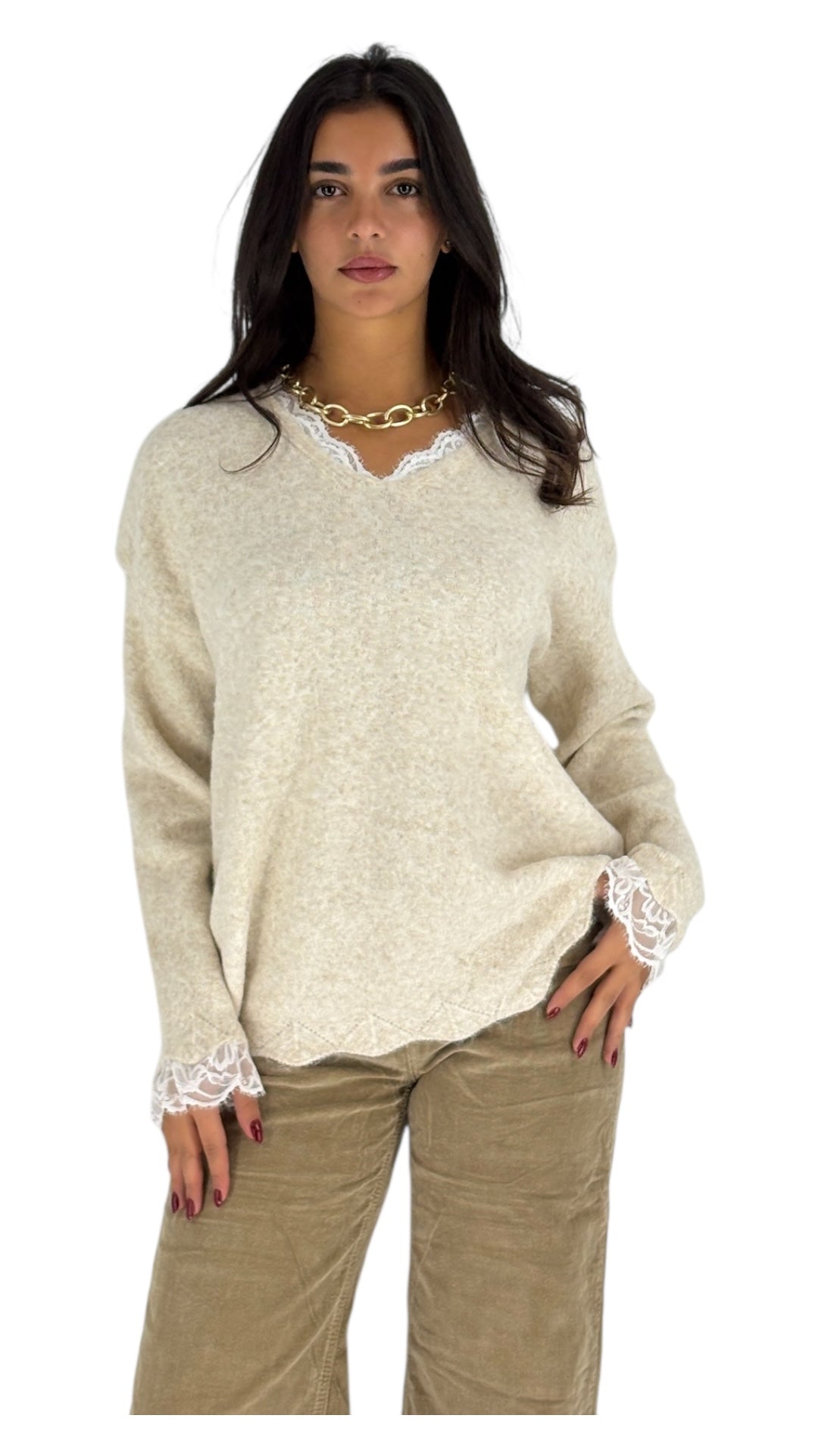 Meli Beige Top