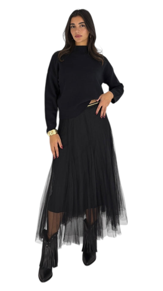 Monk Black Skirt