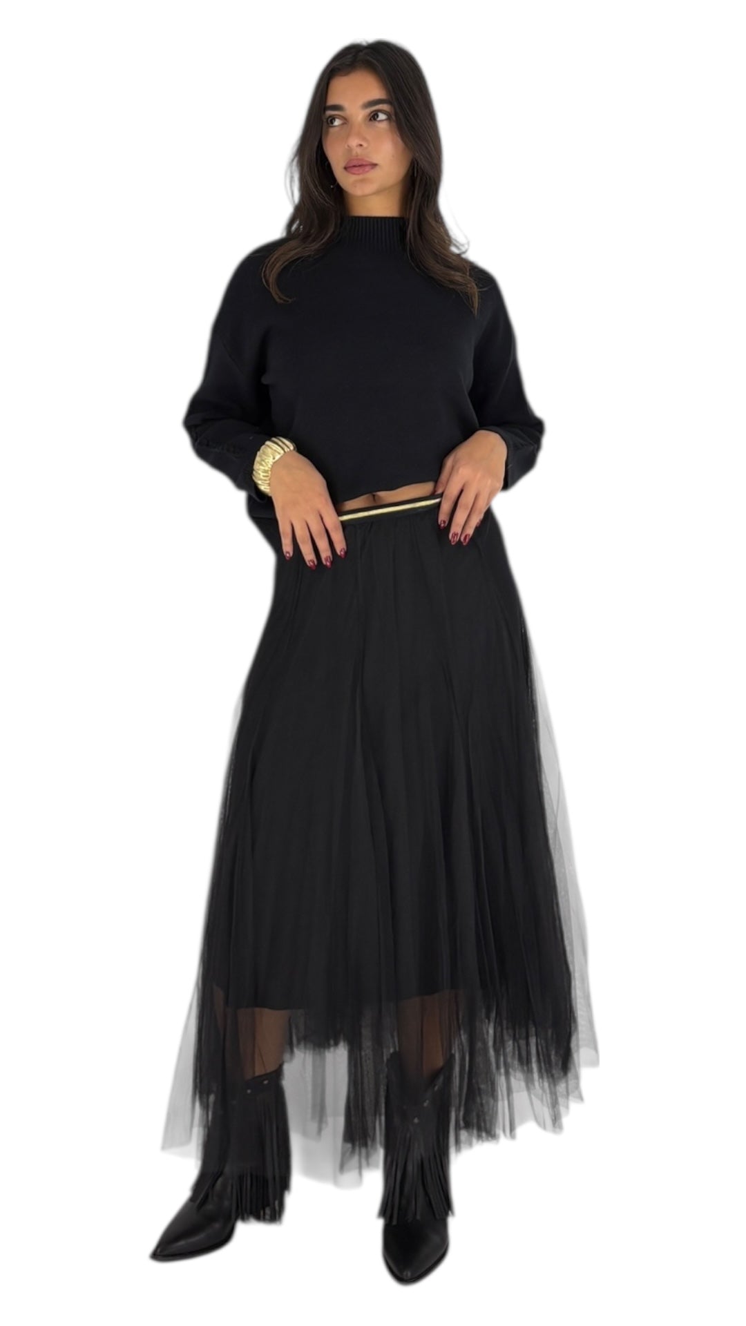Monk Black Skirt