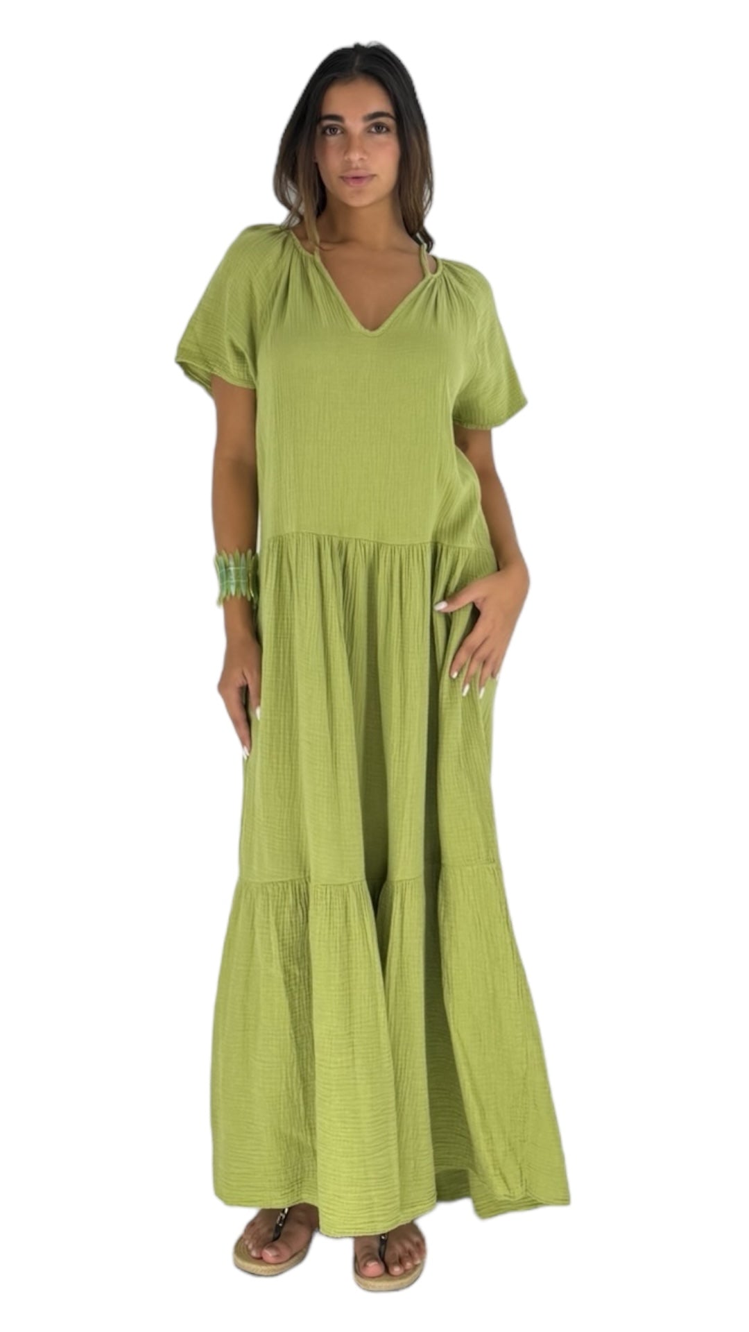 Marvi lime green dress