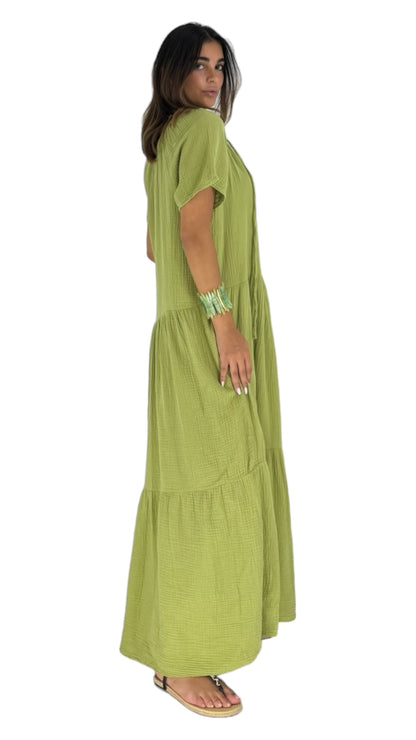 Marvi lime green dress