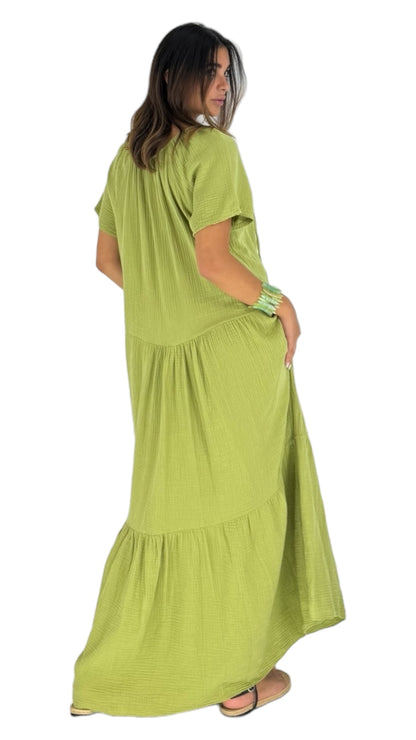 Marvi lime green dress