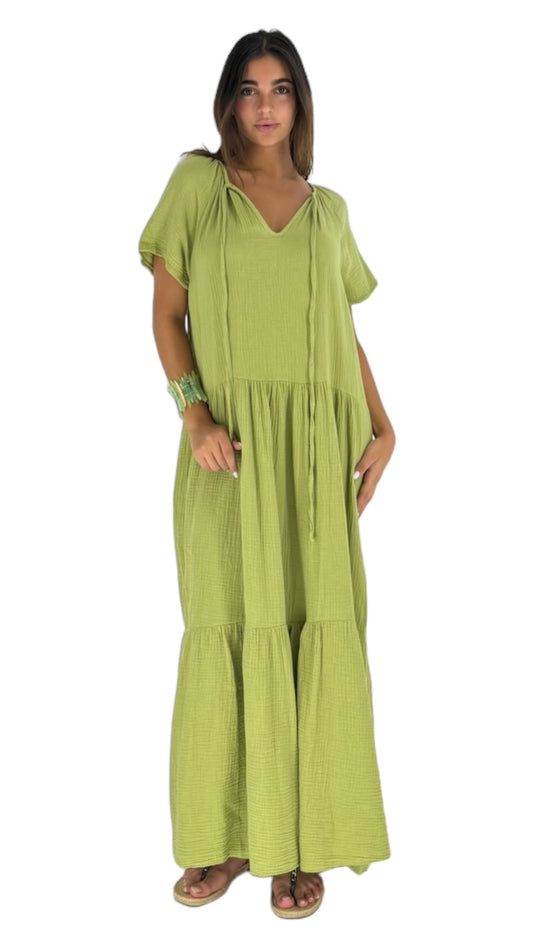 Marvi lime green dress