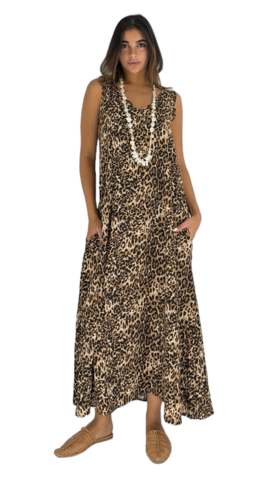 Cami leopard dress