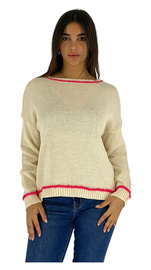 Marks beige/hot pink top