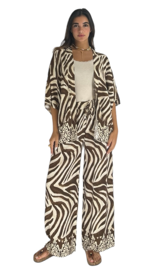 Zebra brown set