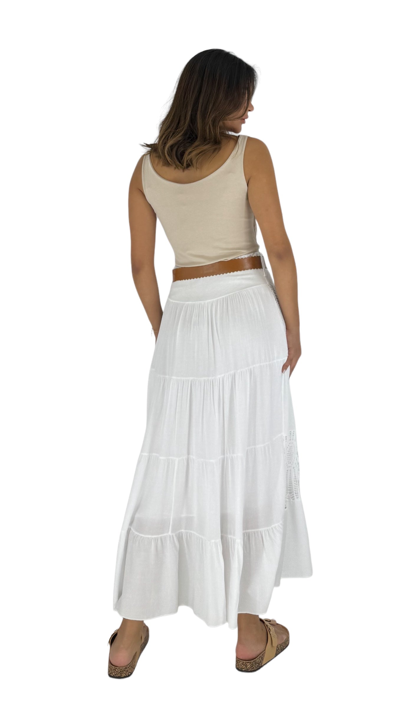 Bella white skirt