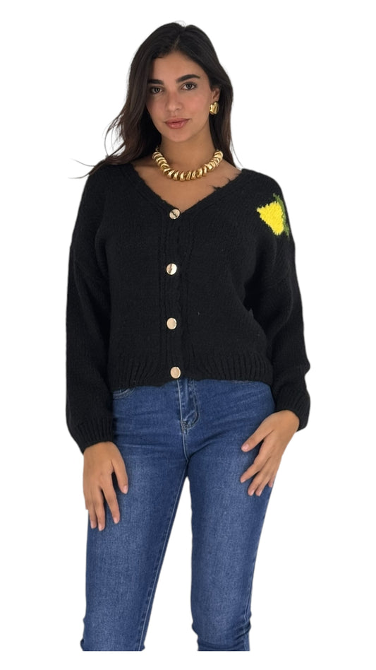 llaria black cardigan