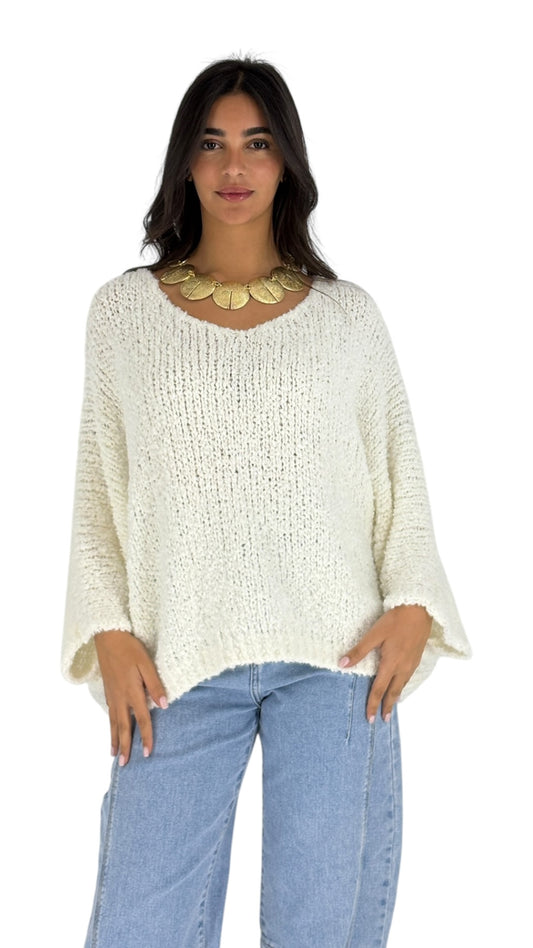 Alma White Sweater