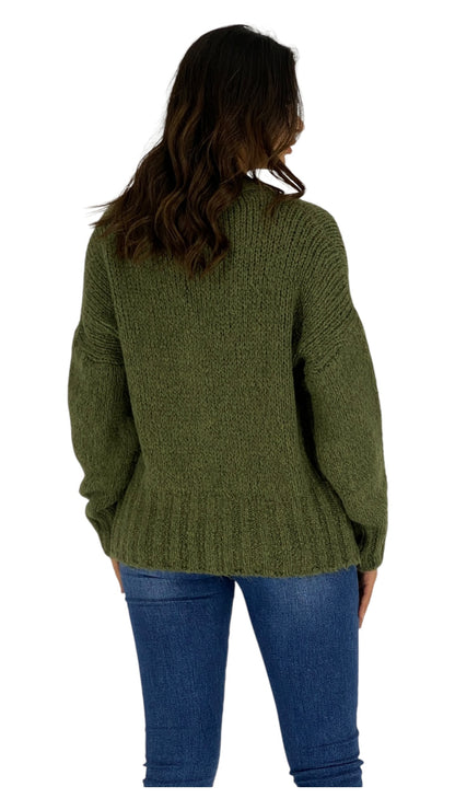 Quill olive cardigan