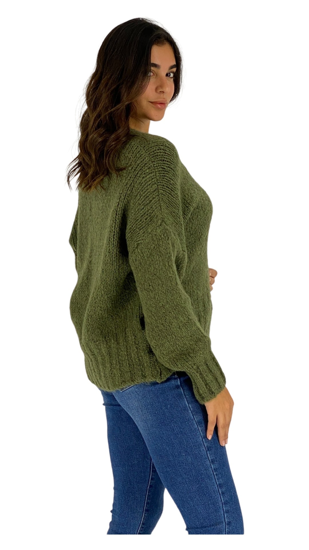 Quill olive cardigan