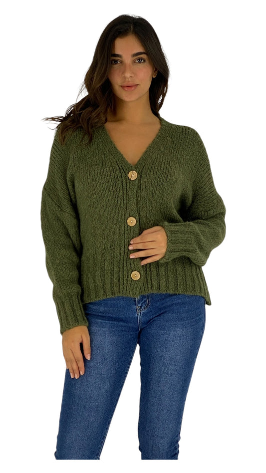 Quill olive cardigan