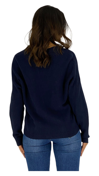 Mergery dark navy cardigan