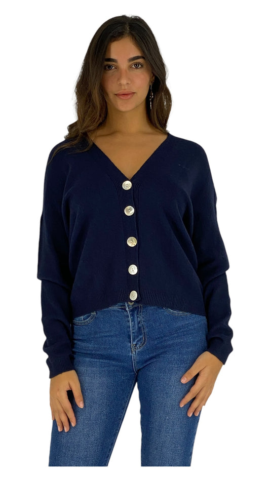 Mergery dark navy cardigan