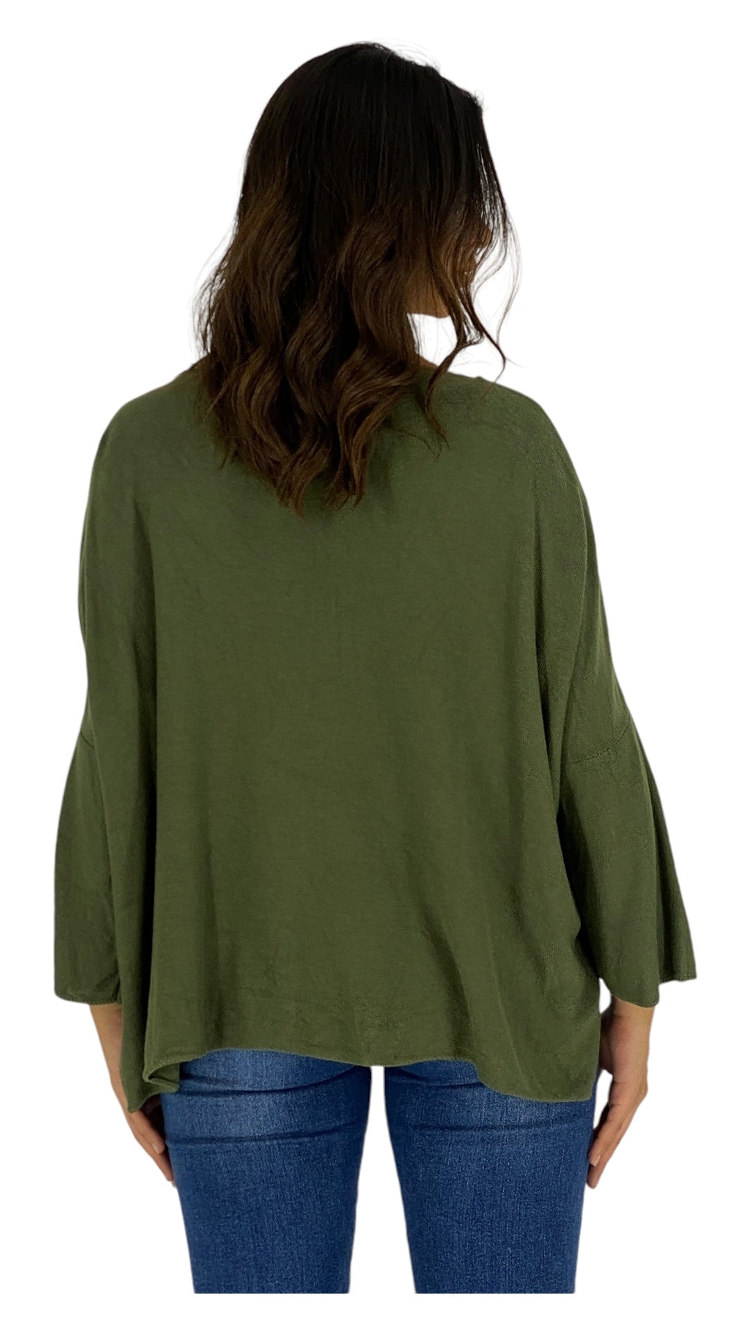 Edmund olive top