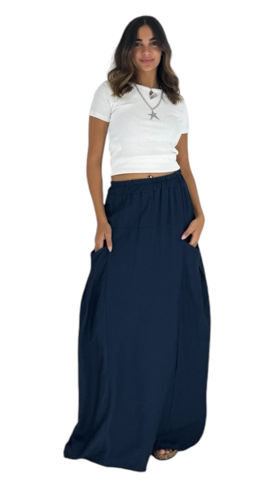 Nelly navy skirt