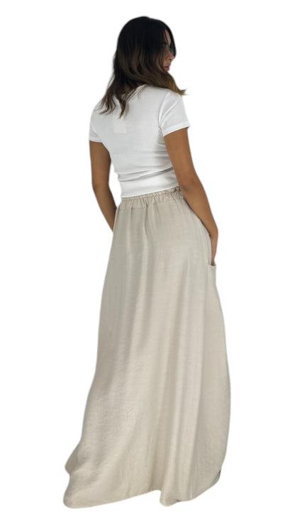 Nelly beige skirt