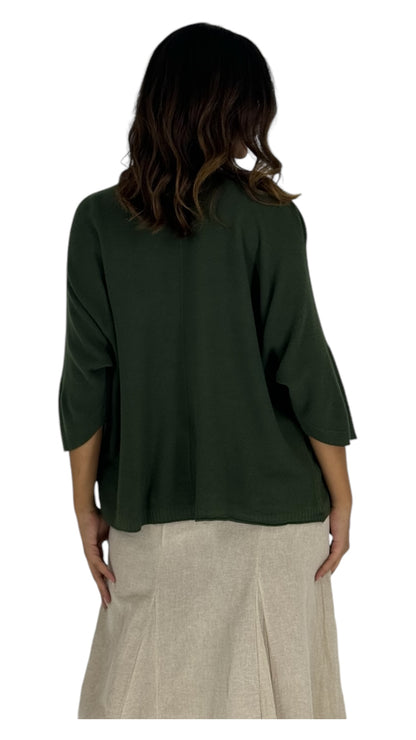 Wiki dark green cardigan