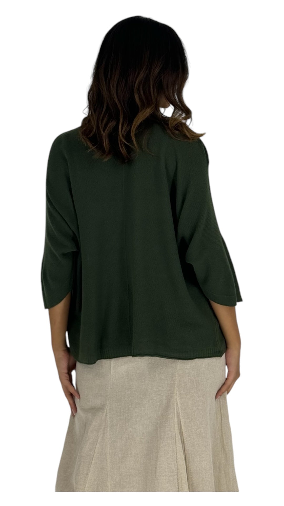 Wiki dark green cardigan