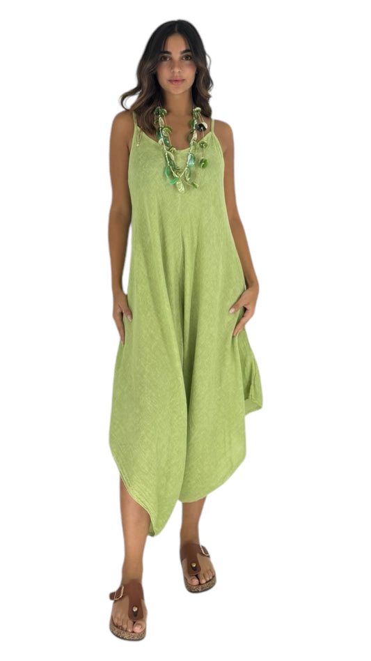 Refresh lime green jumpsuit