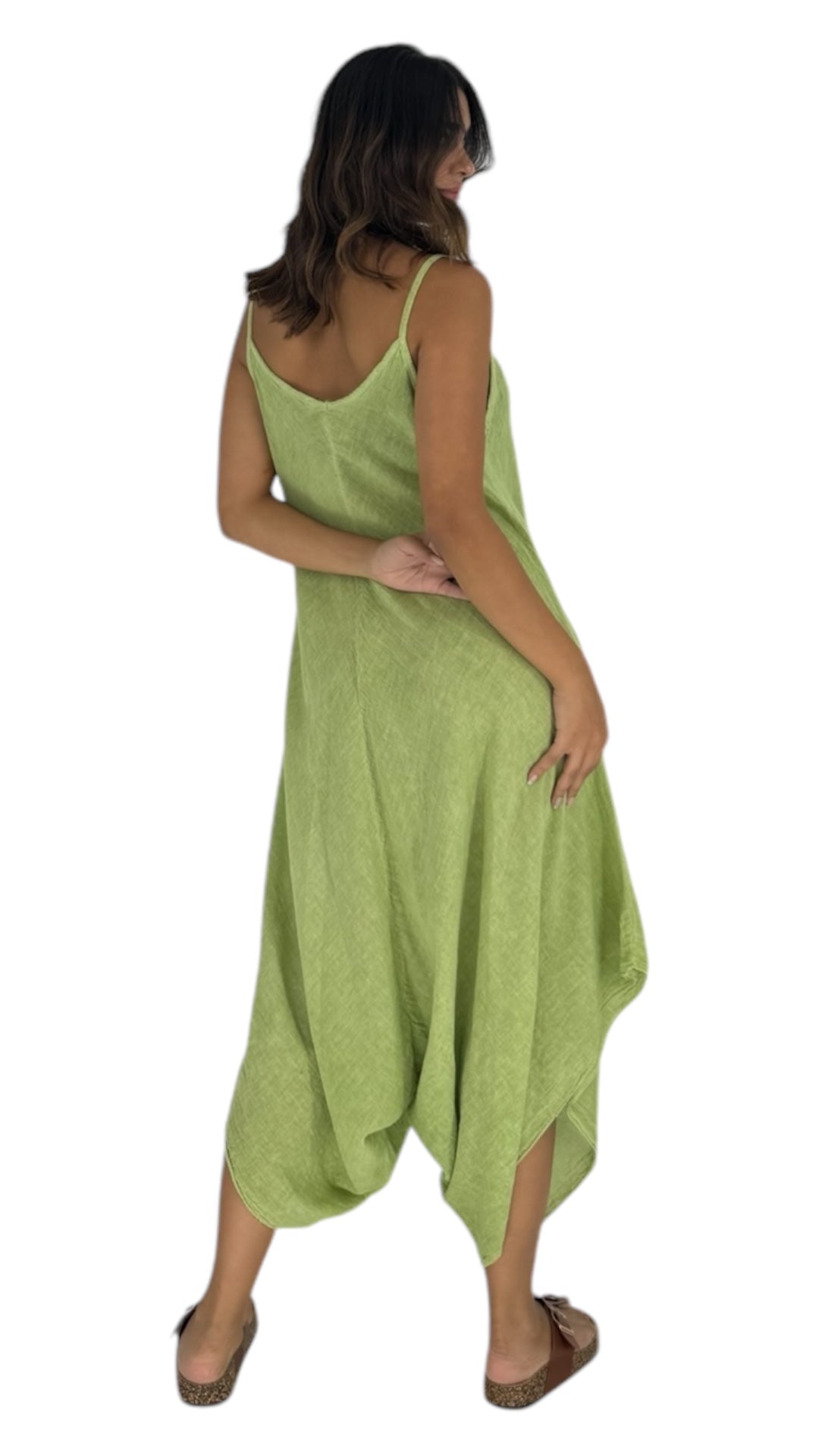 Refresh lime green jumpsuit