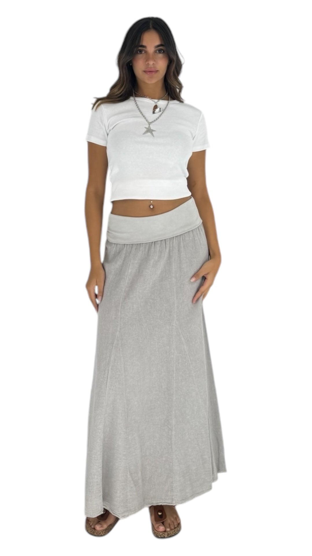 Henry taupe skirt