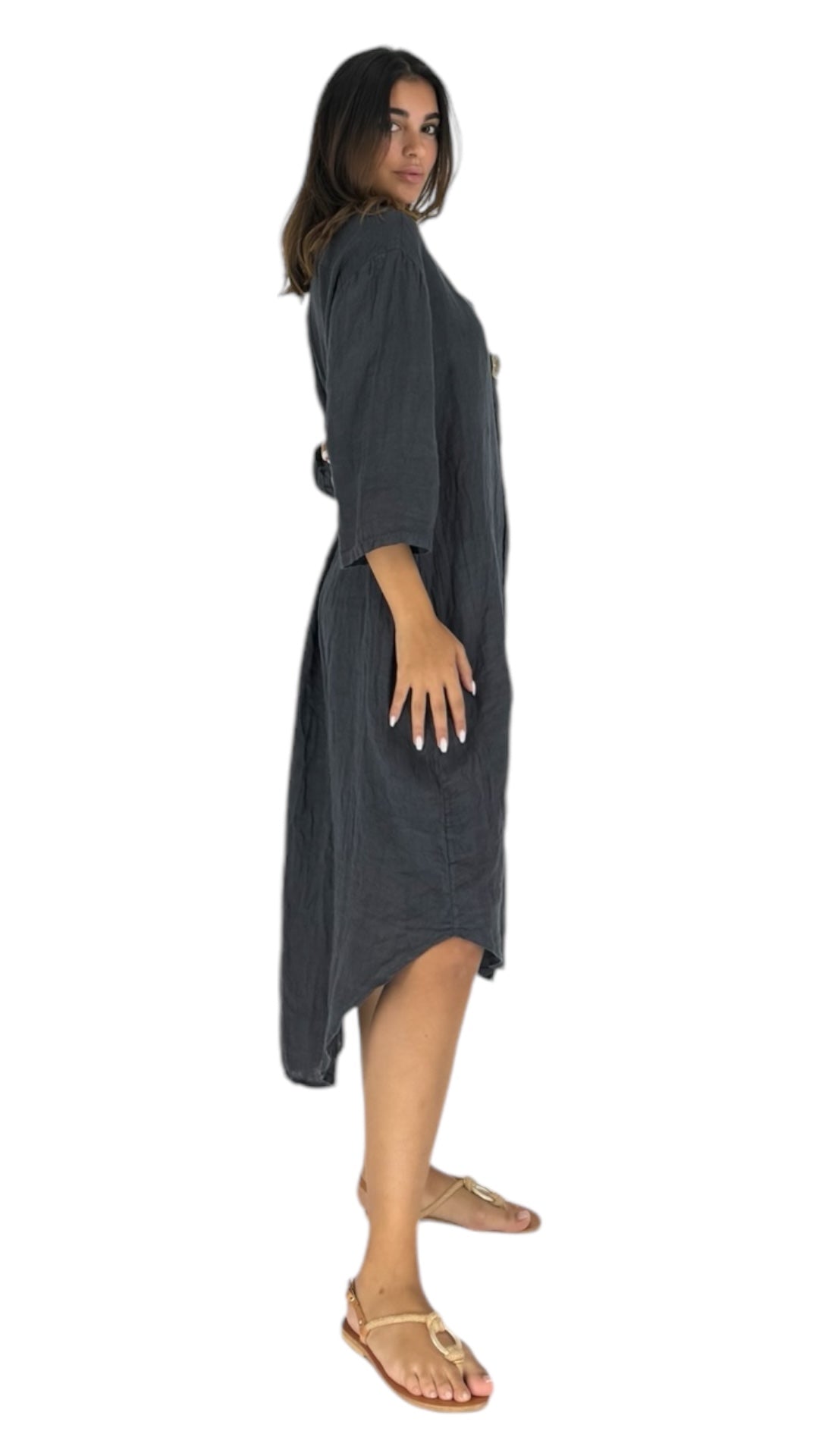 Nishan charcoal dress