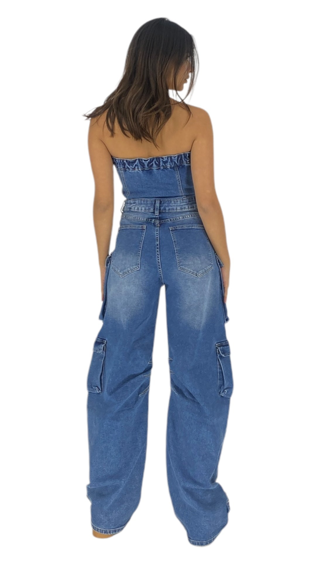 Margo blue denim jumpsuit