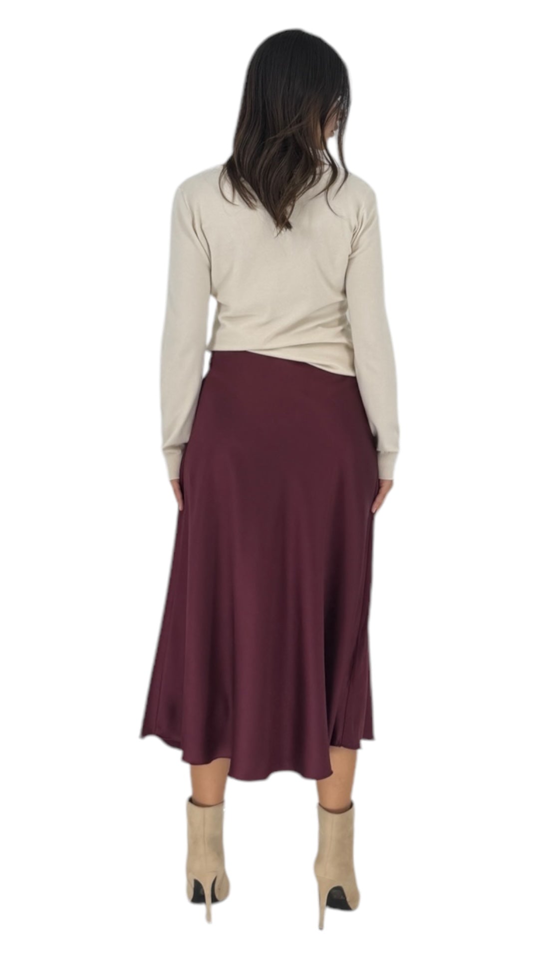 Wilder maroon skirt