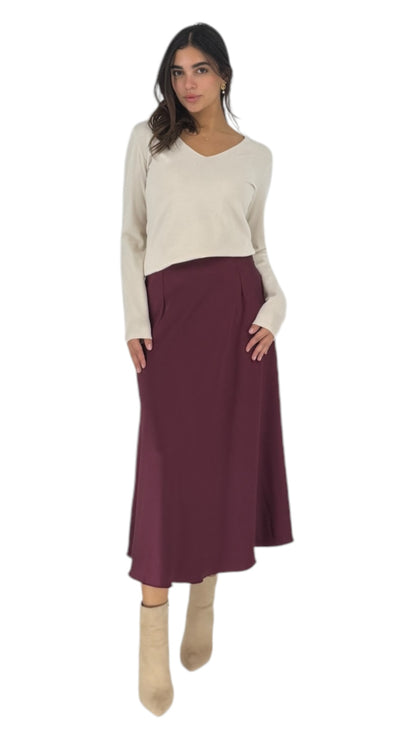 Wilder maroon skirt