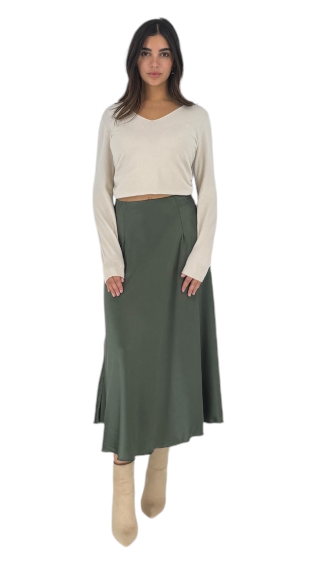 Wilder olive green skirt