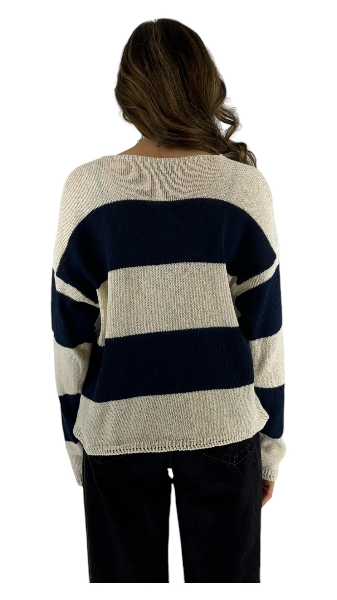 Malaga stripped navy sweater