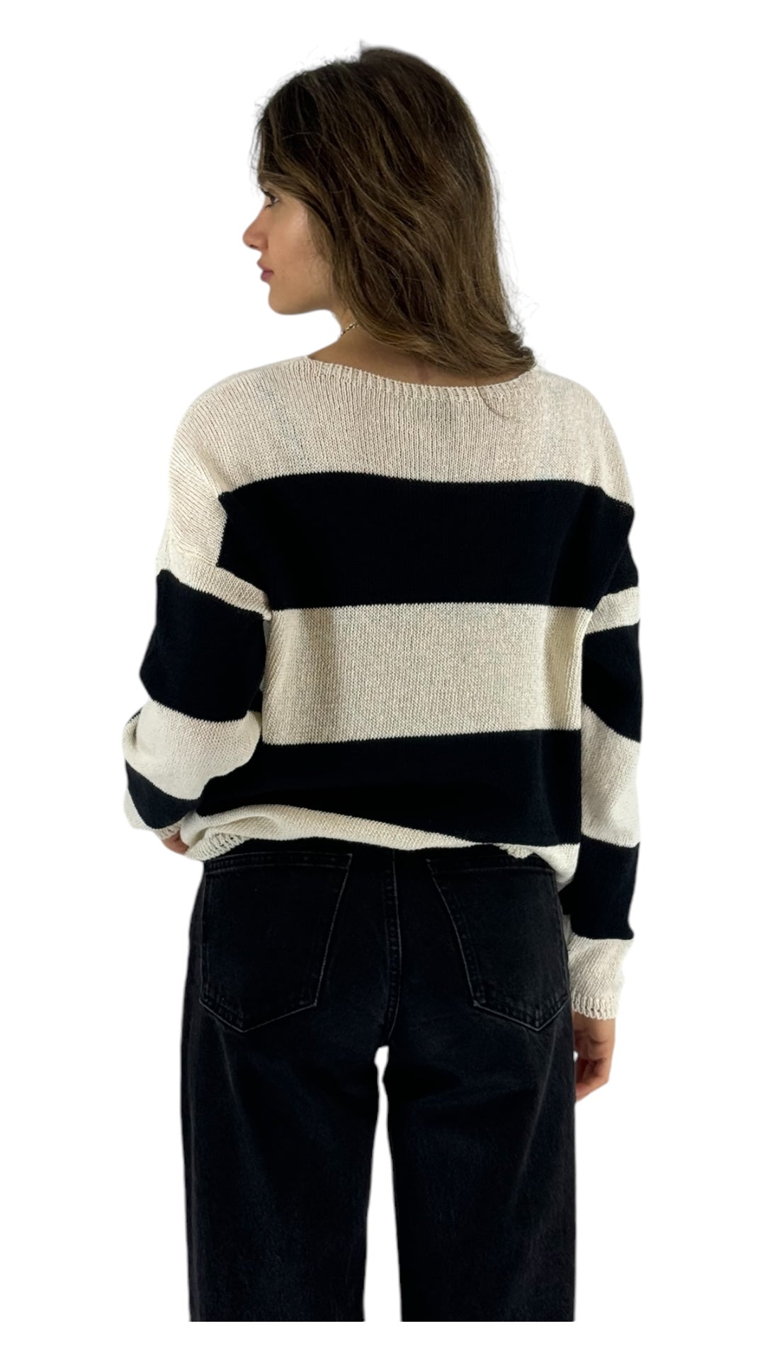 Malaga tripped black sweater