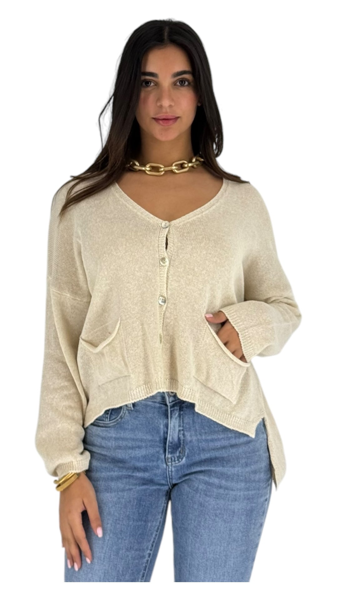 Carol beige cardigan