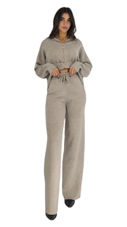 Felita taupe knit set