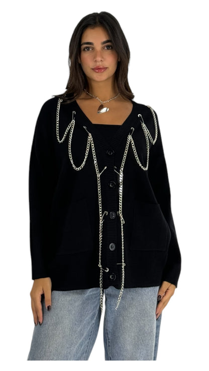 Lyra black cardigan