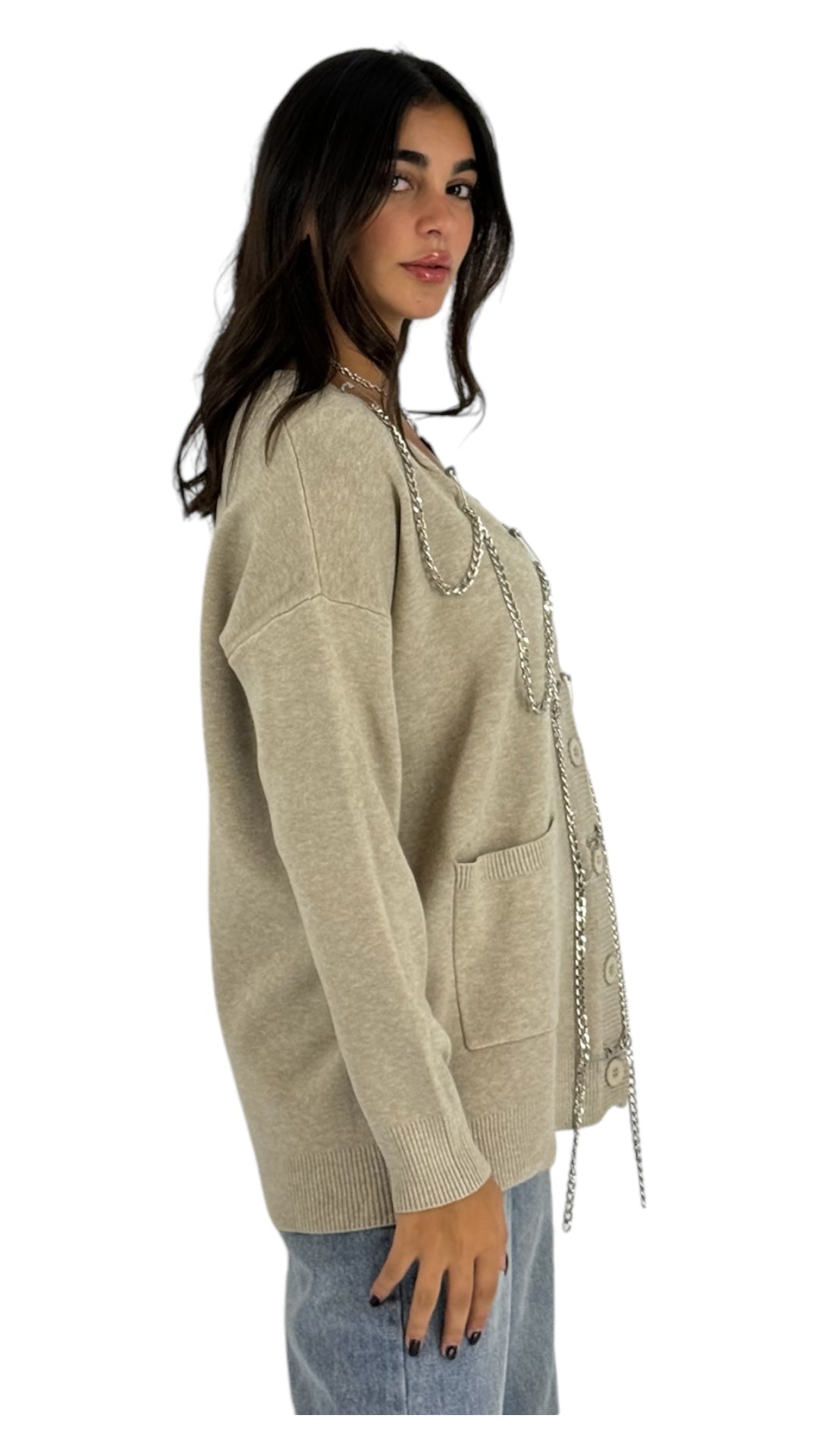 Lyra taupe cardigan