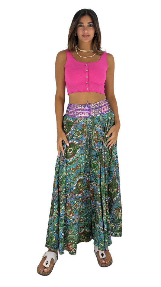 Dion green wide pants