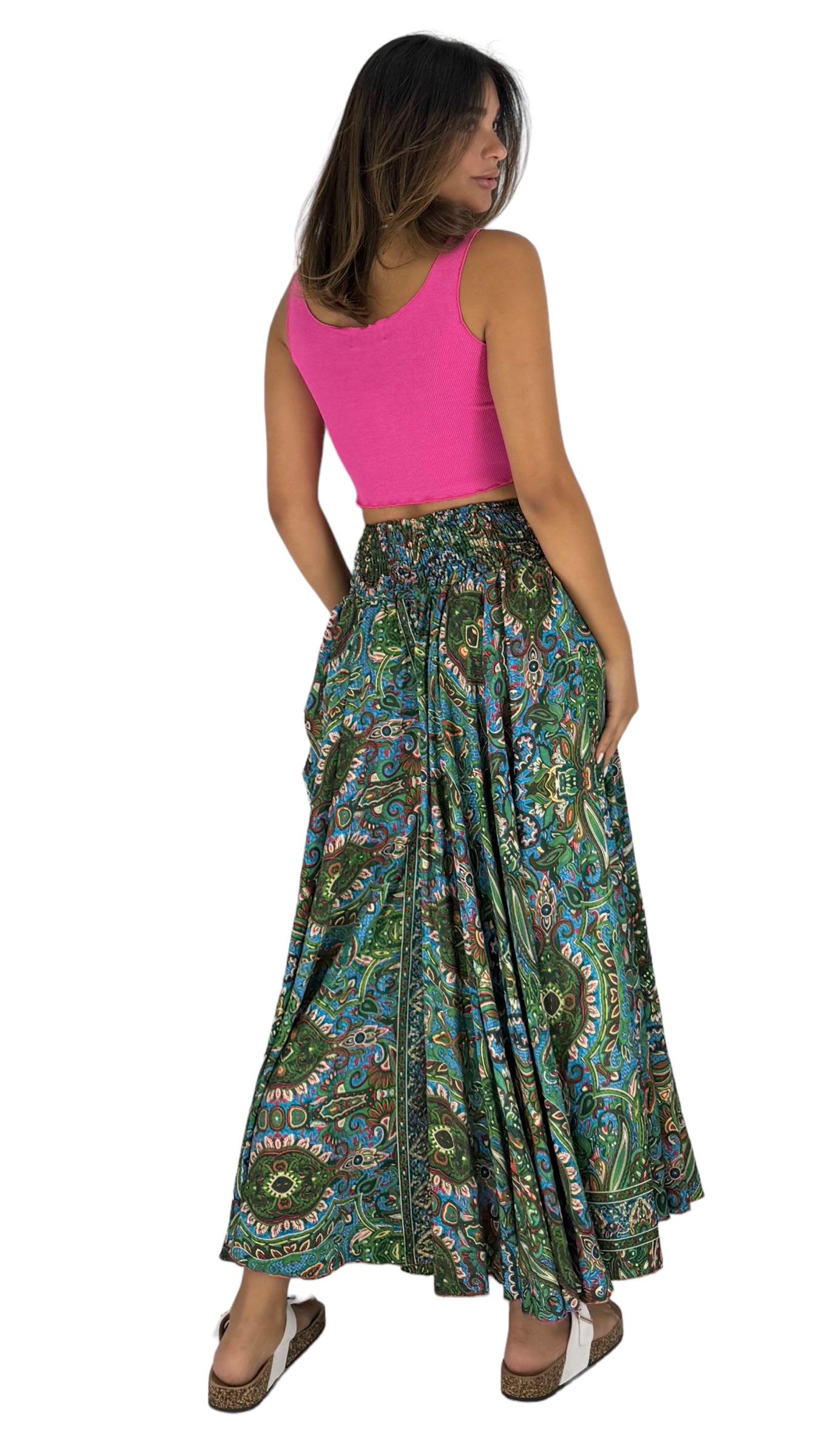 Dion green wide pants