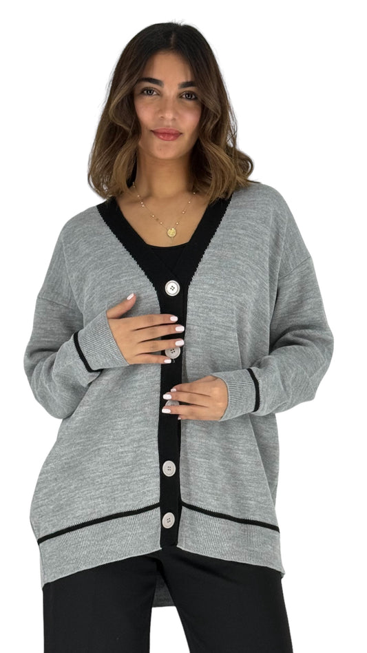 Sophia Grey Cardigan