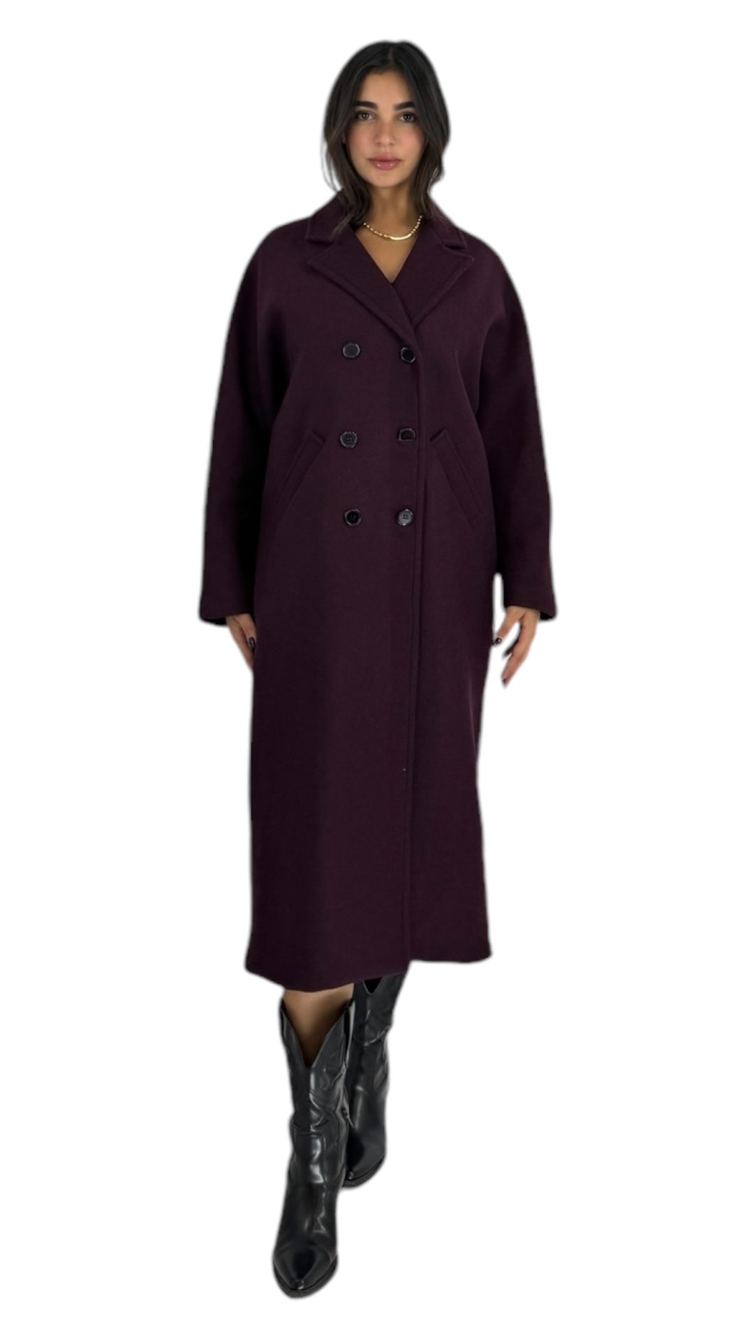 Yalanda dark violet coat