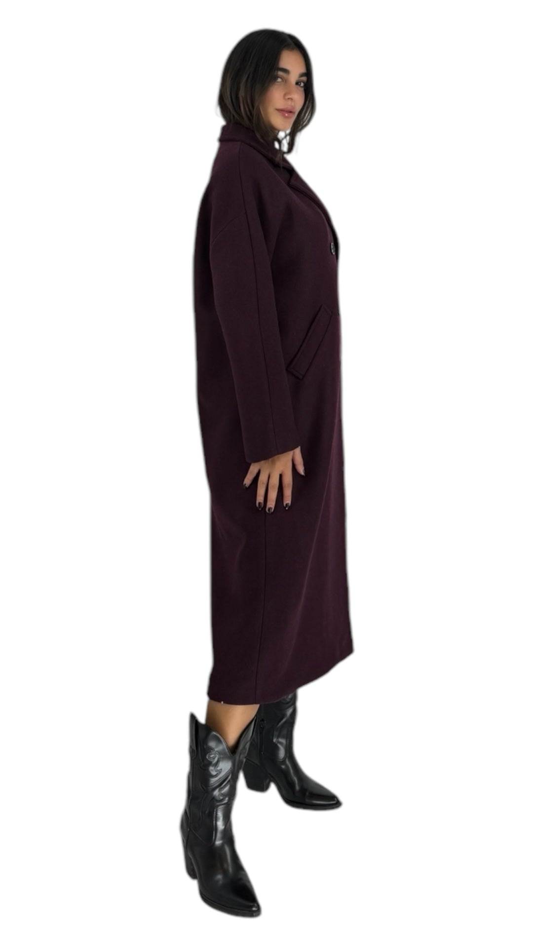 Yalanda dark violet coat