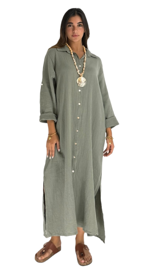 Remus kaki shirt dress