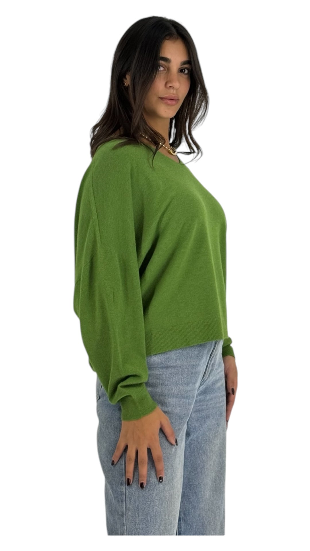 viviana light green top