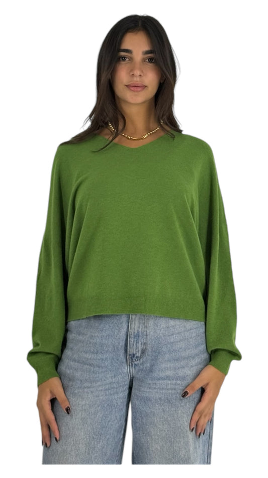 viviana light green top