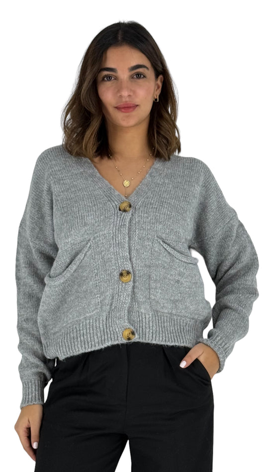 Amelia Grey Cardigan