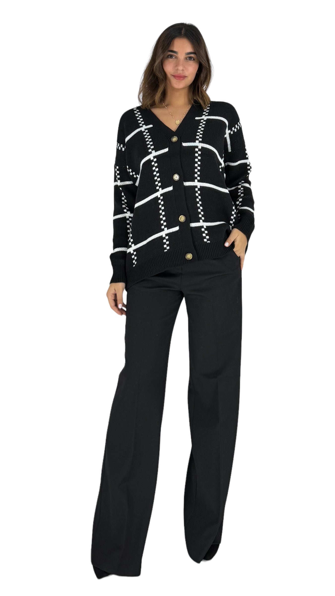 Harper Black Knitted Cardigan