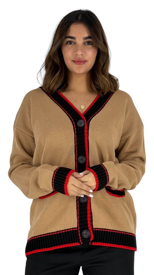 Aria Camel Cardigan