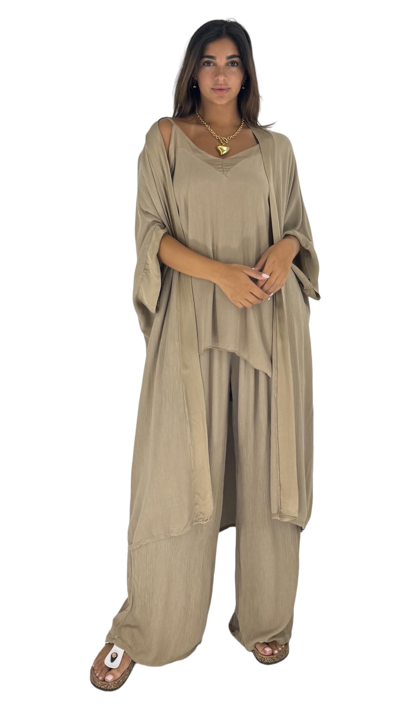 Delta camel kimono