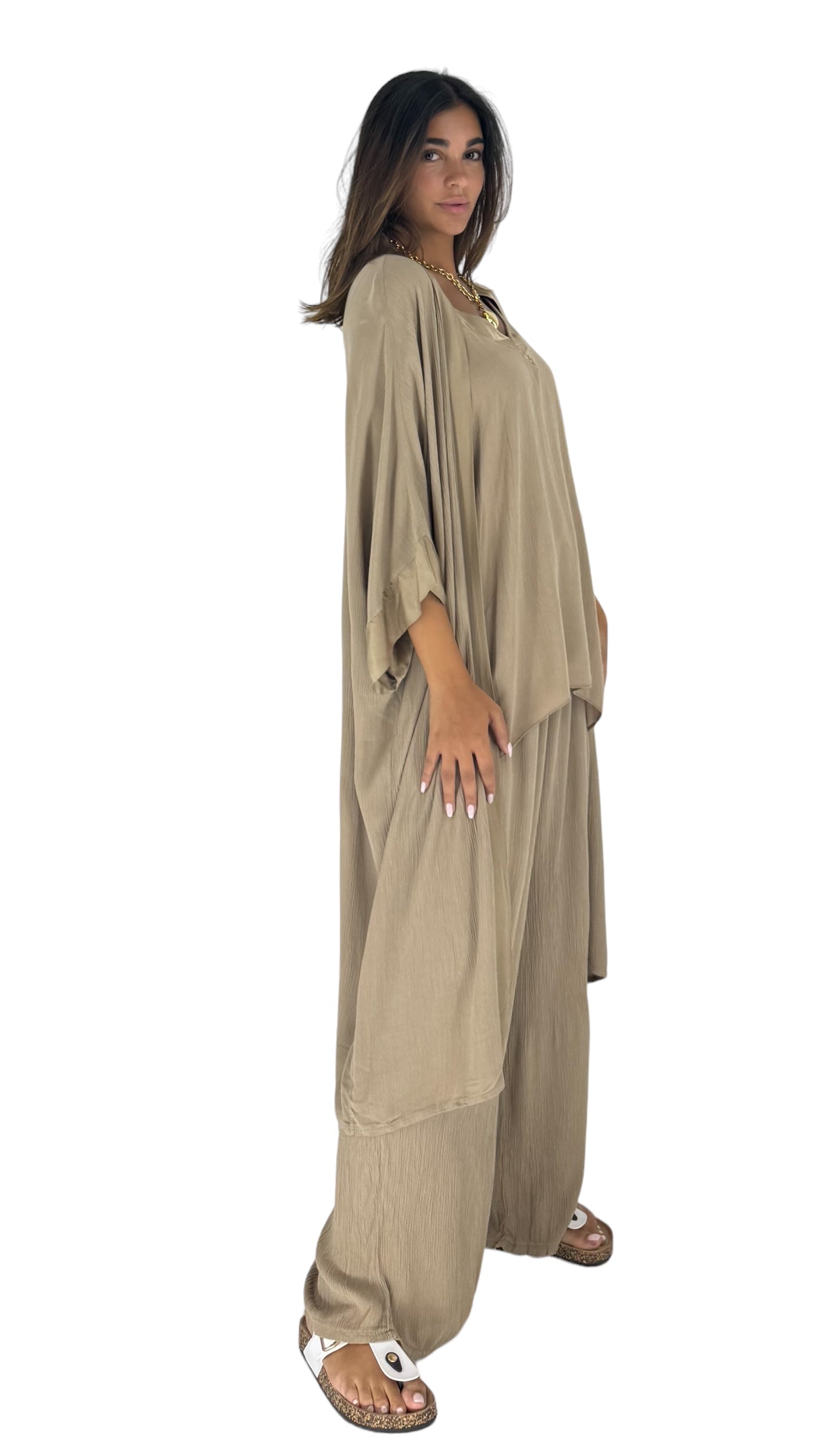 Delta camel kimono